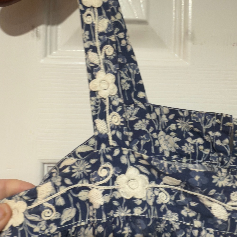 Mi Golondrina "Lila Azul" Floral Embroidered Dress‎ – Blue – Size M - Picture 8 of 10